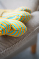 PORTRAIT LAB <br>Fabric object "Hand"S size Yellow stripe <br>大阪店 - ヴィンテージ SHARK ATTACK