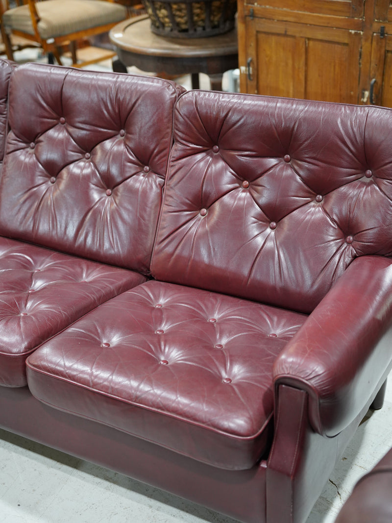 レザー 3P ソファ <br> 1960-1070s , Denmark <br>大和店 - ヴィンテージ SHARK ATTACK