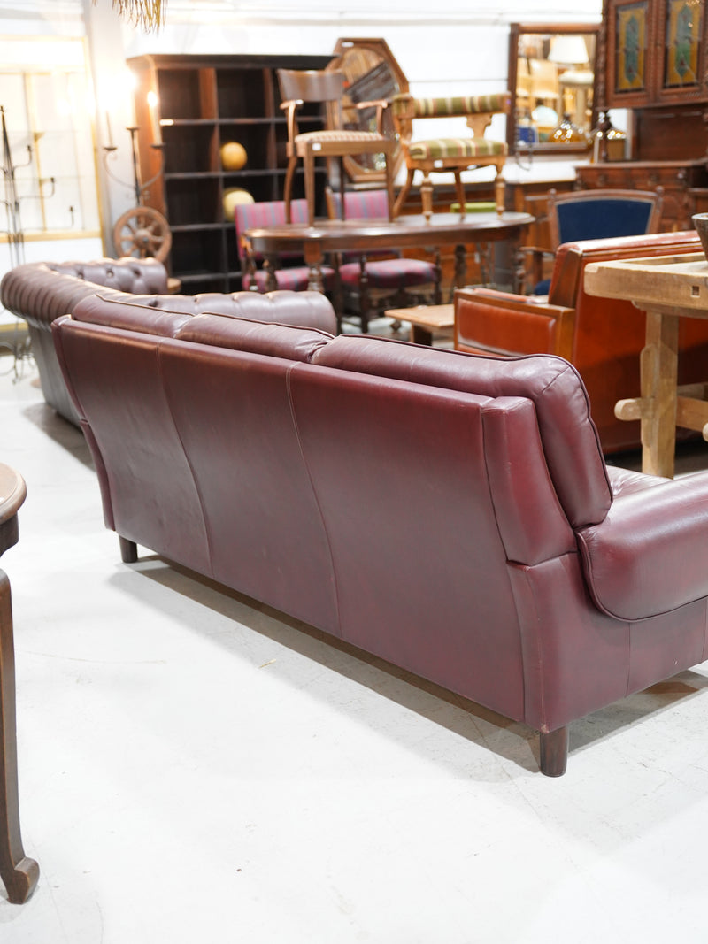 レザー 3P ソファ <br> 1960-1070s , Denmark <br>大和店 - ヴィンテージ SHARK ATTACK