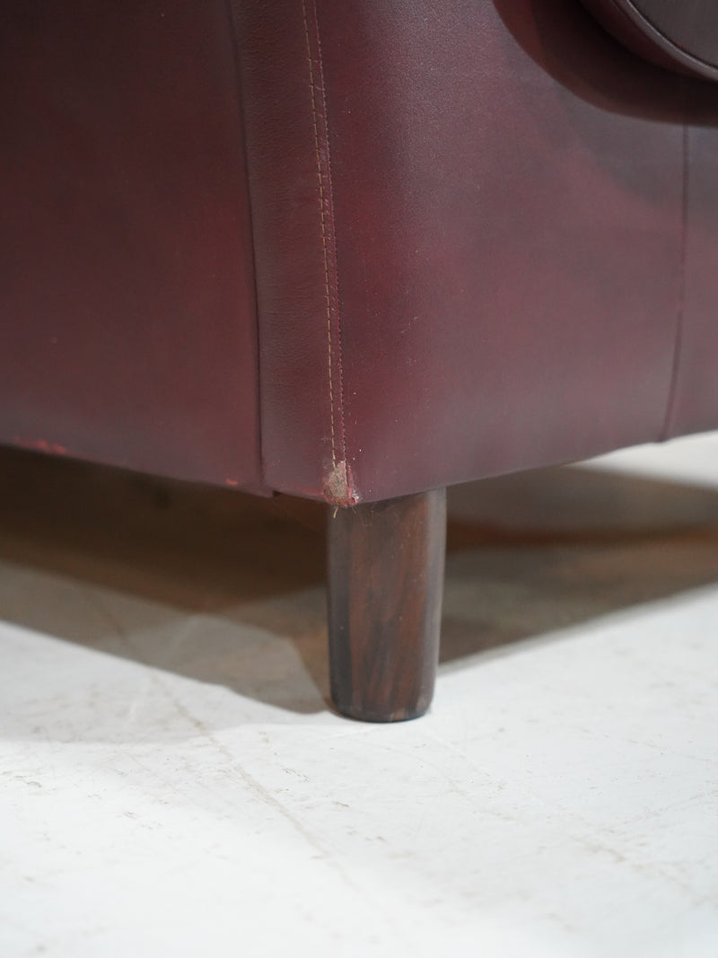 レザー 3P ソファ <br> 1960-1070s , Denmark <br>大和店 - ヴィンテージ SHARK ATTACK