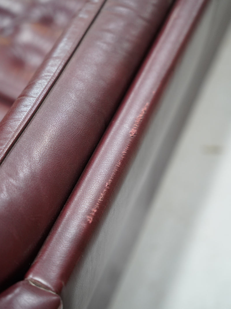 レザー 3P ソファ <br> 1960-1070s , Denmark <br>大和店 - ヴィンテージ SHARK ATTACK