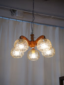 5灯 デザインガラス シャンデリア <br>大和店 - ヴィンテージ SHARK ATTACK