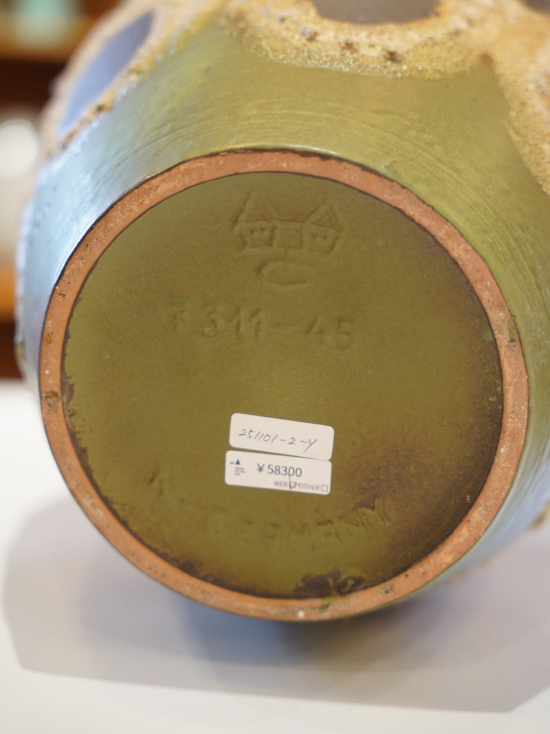 Carstens Tönnieshof <br>Fat Lava セラミック フラワーベース <br>1960's-1970's , West Germany <br>大和店 - ヴィンテージ SHARK ATTACK