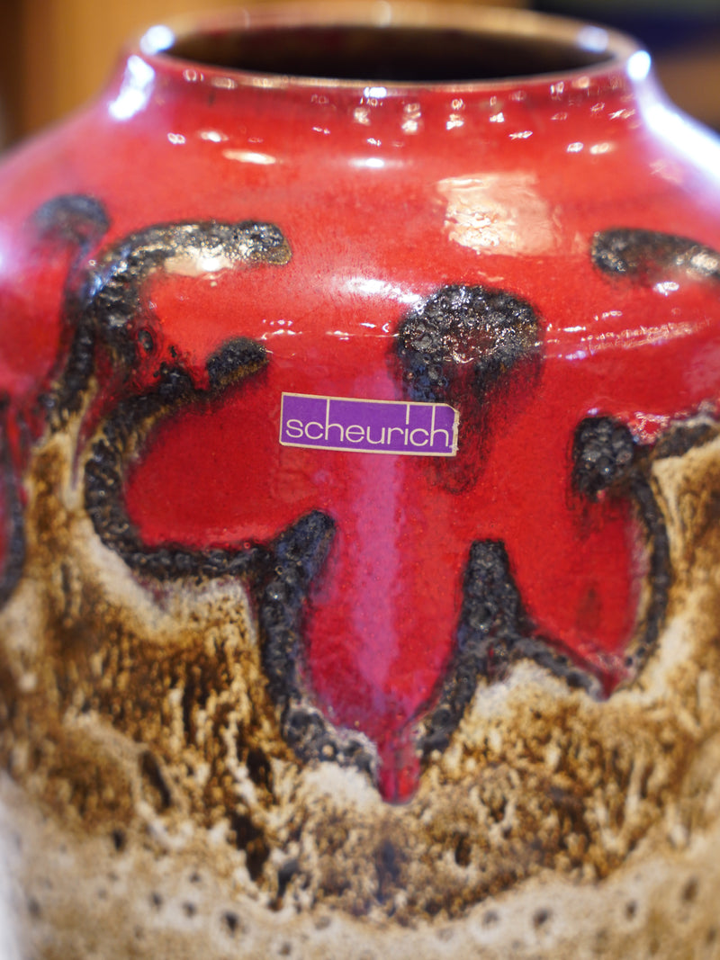 Scheurich <br>Fat Lava セラミック フラワーベース <br>1960's-1970's , West Germany <br>大和店 - ヴィンテージ SHARK ATTACK