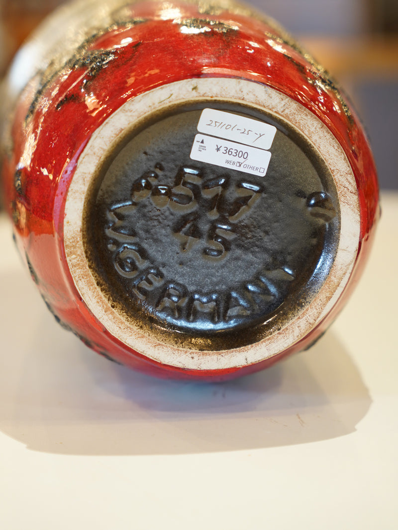 Scheurich <br>Fat Lava セラミック フラワーベース <br>1960's-1970's , West Germany <br>大和店 - ヴィンテージ SHARK ATTACK