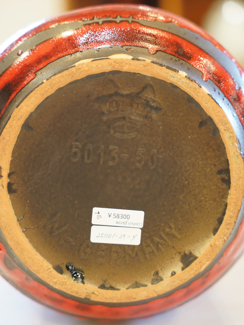 Carstens Tönnieshof <br>Fat Lava セラミック フラワーベース <br>1960's-1970's , West Germany <br>大和店 - ヴィンテージ SHARK ATTACK