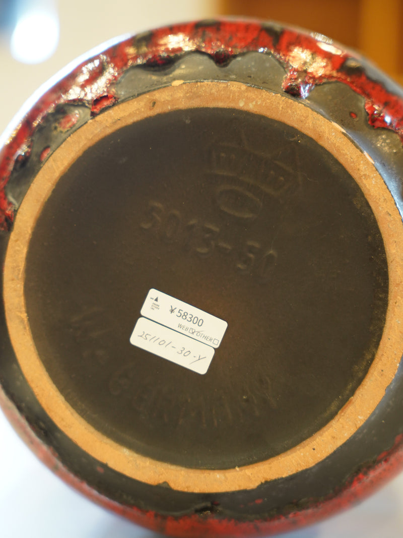 Carstens Tönnieshof <br>Fat Lava セラミック フラワーベース <br>1960's-1970's , West Germany <br>大和店 - ヴィンテージ SHARK ATTACK