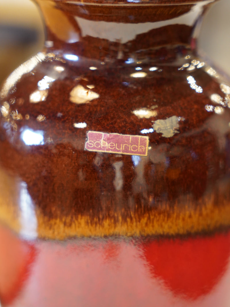 Scheurich 291/38 <br>Fat Lava <br> セラミック フラワーベース <br>1960's-1970's , West Germany <br>大和店 - ヴィンテージ SHARK ATTACK