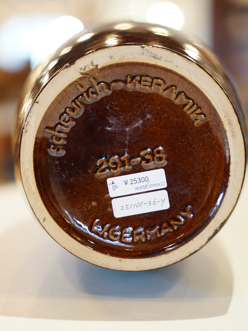 Scheurich 291/38 <br>Fat Lava <br> セラミック フラワーベース <br>1960's-1970's , West Germany <br>大和店 - ヴィンテージ SHARK ATTACK