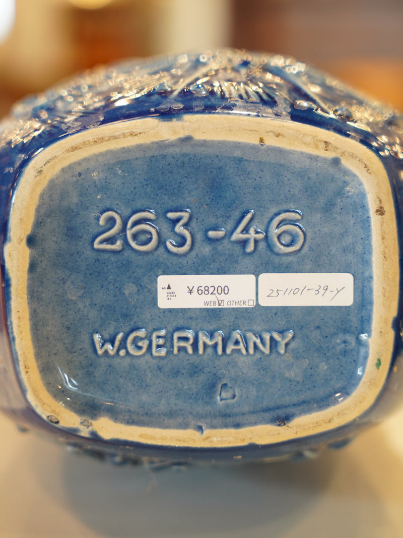 Scheurich 263/46 <br>Fat Lava <br> セラミック フラワーベース <br>1970's , West Germany <br>大和店 - ヴィンテージ SHARK ATTACK