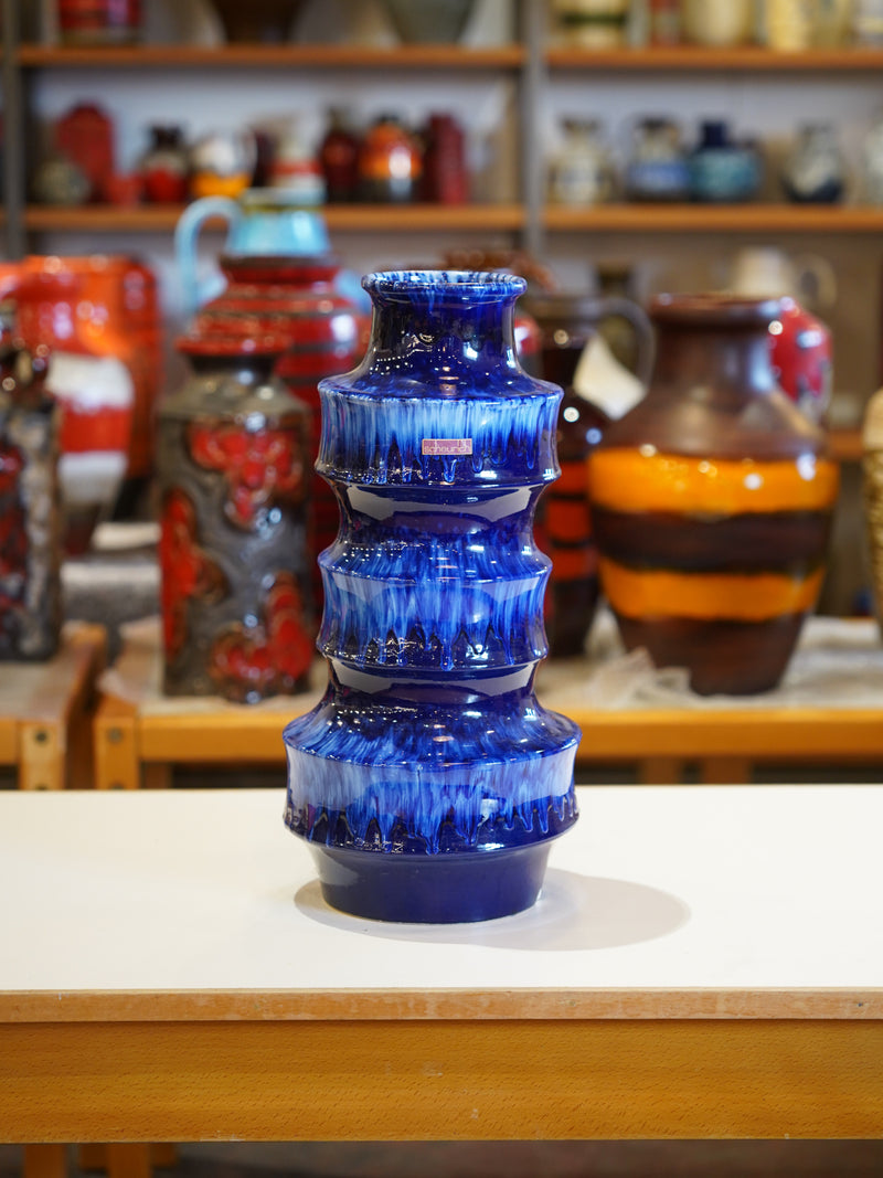 Scheurich 267/48 <br>Fat Lava <br> セラミック フラワーベース <br>1970's , West Germany <br>大和店 - ヴィンテージ SHARK ATTACK