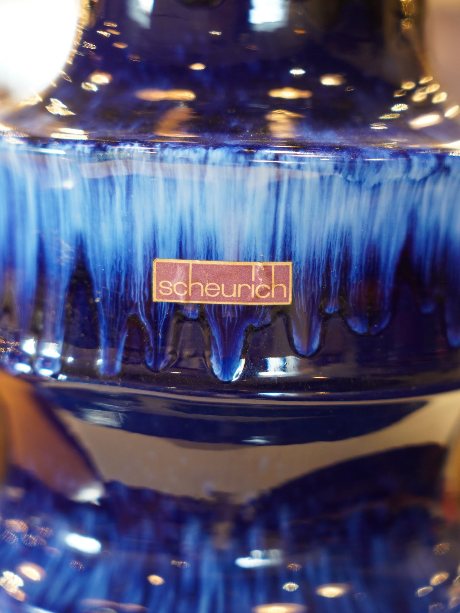 Scheurich 267/48 <br>Fat Lava <br> セラミック フラワーベース <br>1970's , West Germany <br>大和店 - ヴィンテージ SHARK ATTACK