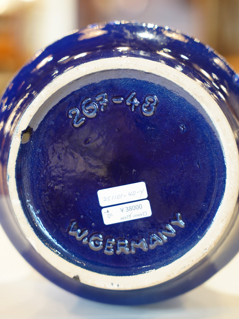 Scheurich 267/48 <br>Fat Lava <br> セラミック フラワーベース <br>1970's , West Germany <br>大和店 - ヴィンテージ SHARK ATTACK