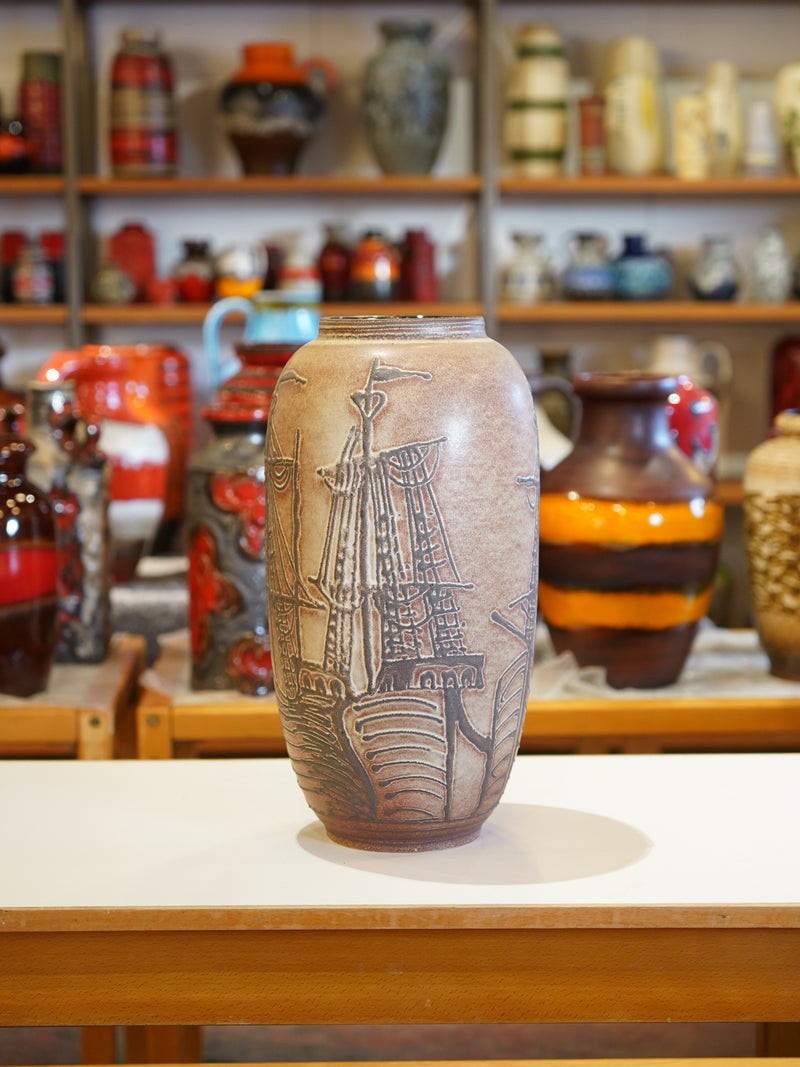 Fat Lava 540/52 <br> セラミックフラワーベース <br>1960's-1970's , West Germany <br>大和店 - ヴィンテージ SHARK ATTACK