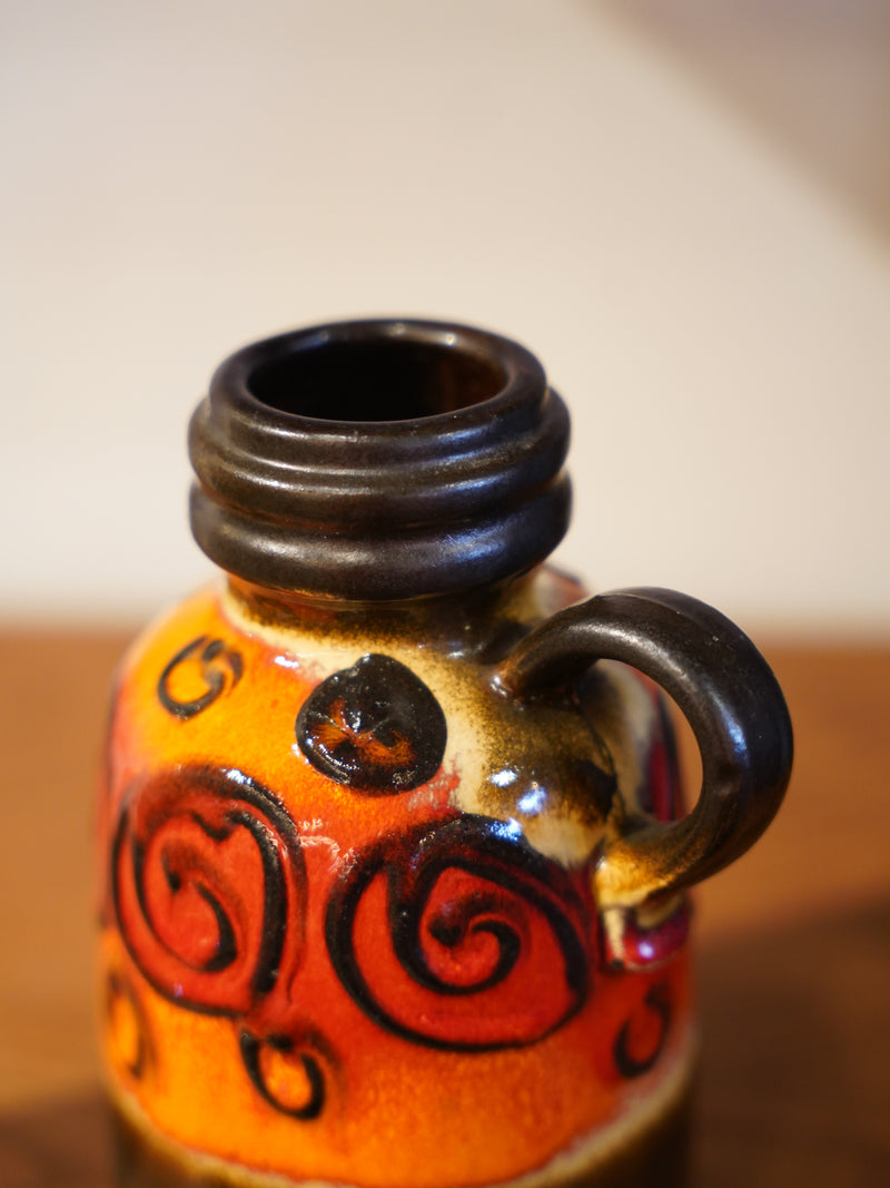 Fat Lava 413/20 <br> セラミックフラワーベース <br> West Germany <br> ceroteantiques - ヴィンテージ SHARK ATTACK