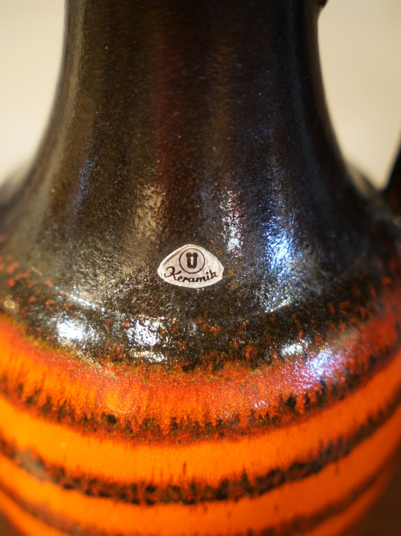 Ü-Keramik <br> Fat Lava <br> セラミックフラワーベース <br> West Germany <br> 大和店 - ヴィンテージ SHARK ATTACK