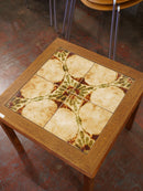 チークウッド タイルトップサイドテーブル <br>大阪店