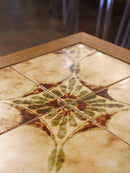 チークウッド タイルトップサイドテーブル <br>大阪店