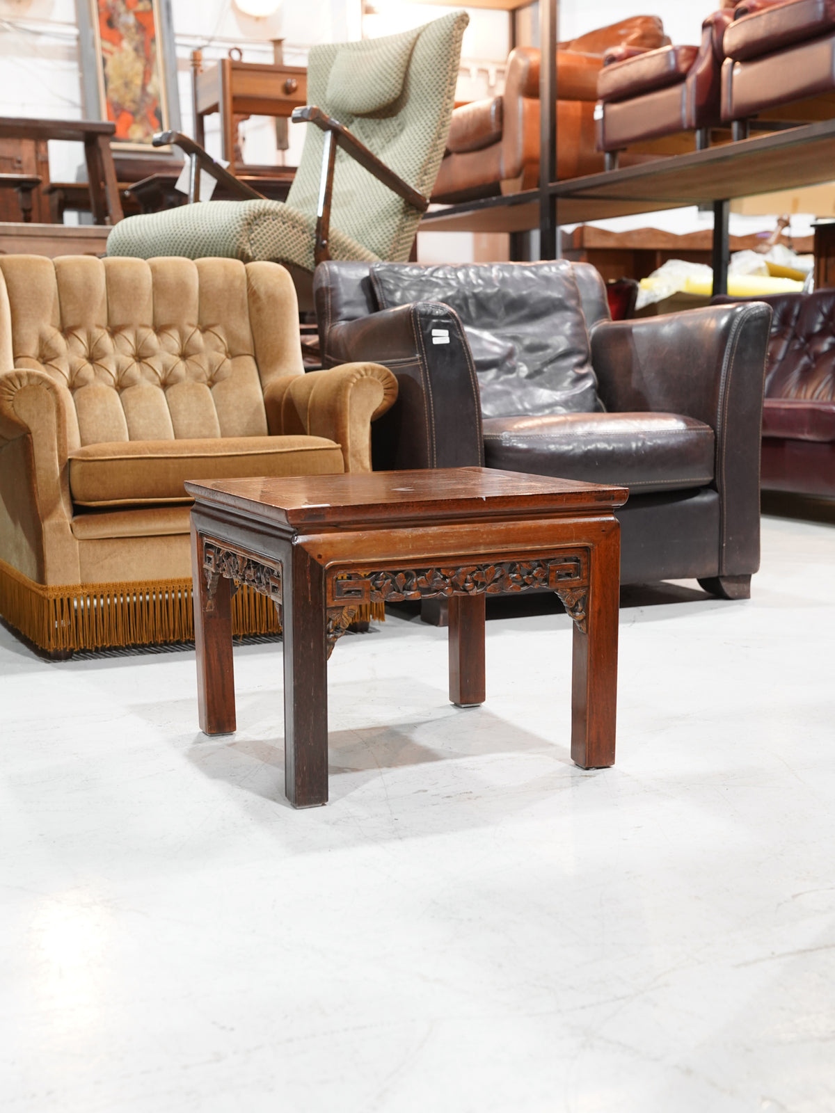 ヴィンテージウッドサイドテーブル SHARK ATTACK 送料込 ウッド サイドテーブル ヴィンテージ SHARK ATTACK