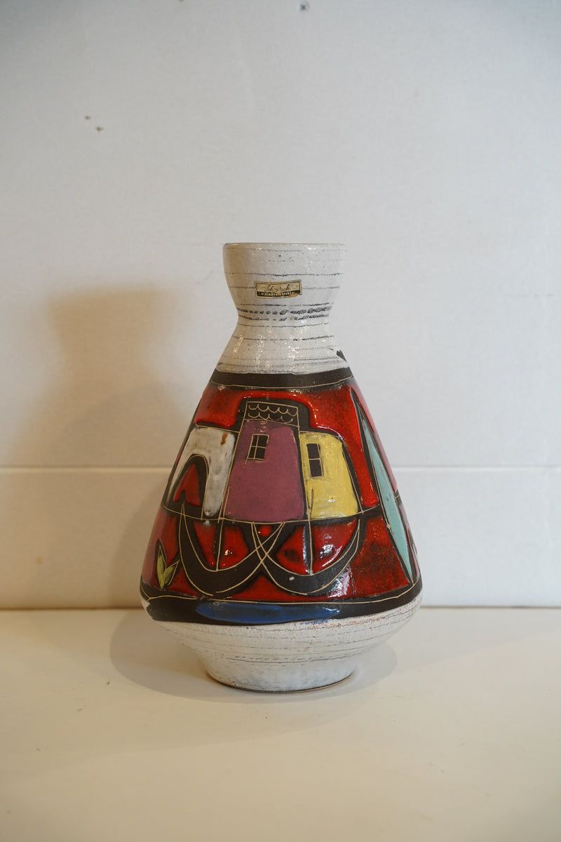 Fat Lava ヴィンテージセラミックフラワーベース West Germany SHARK