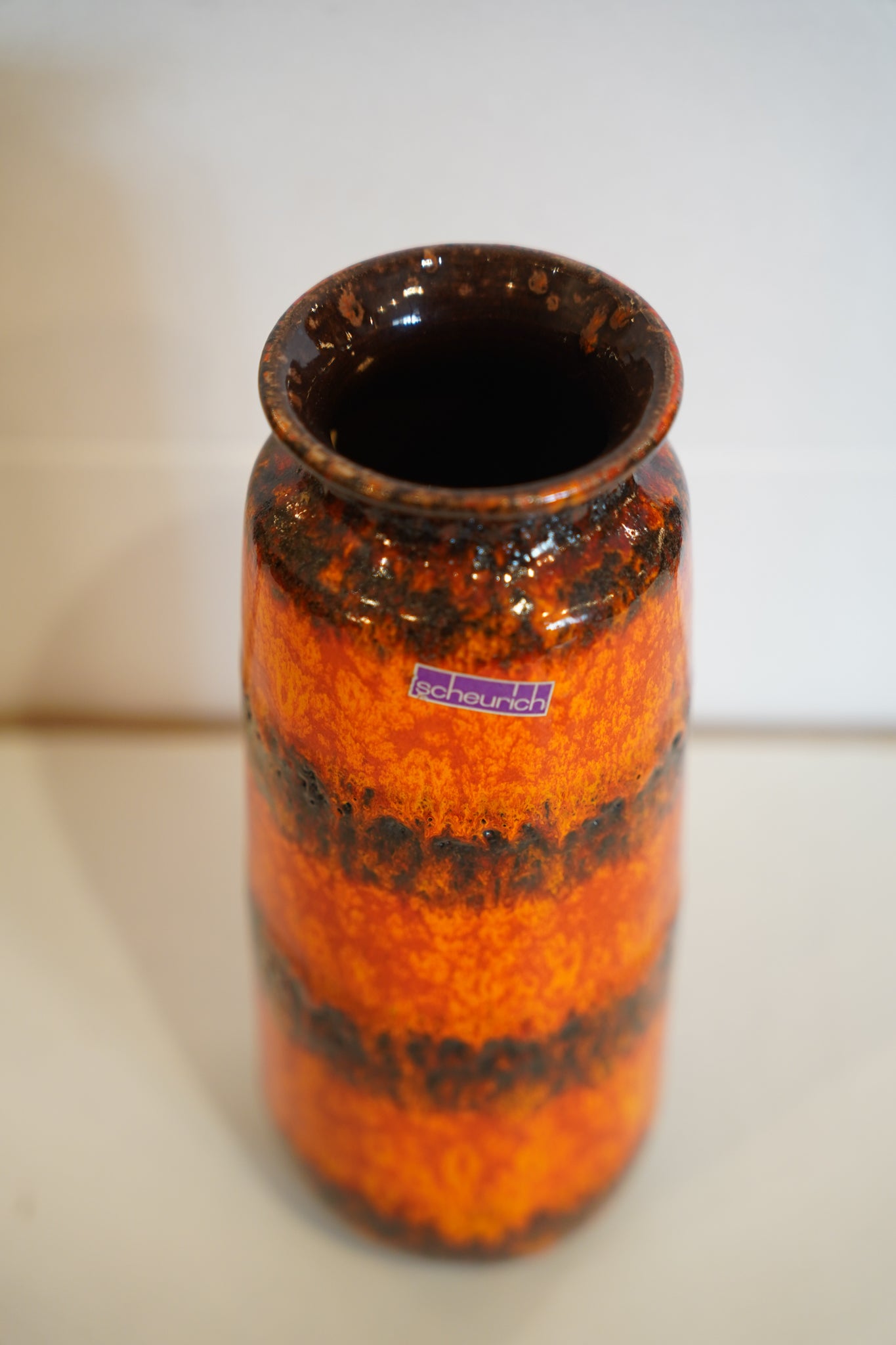 Scheurich - Fat Lava セラミックフラワーベース - 1960's-1970's , West Germany - cerote antiques