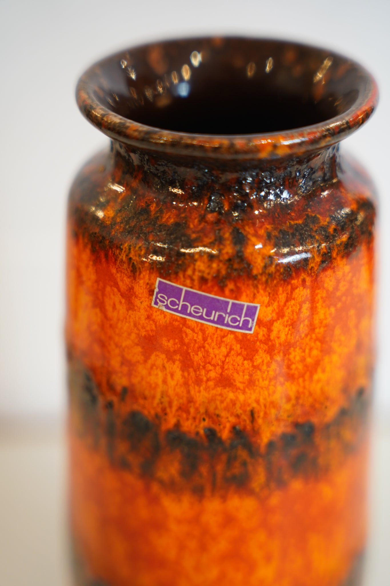 Scheurich - Fat Lava セラミックフラワーベース - 1960's-1970's , West Germany - cerote antiques