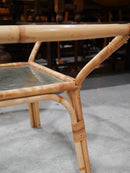 ヴィンテージ<br>ガラストップ ラタンテーブル <br> 大和店