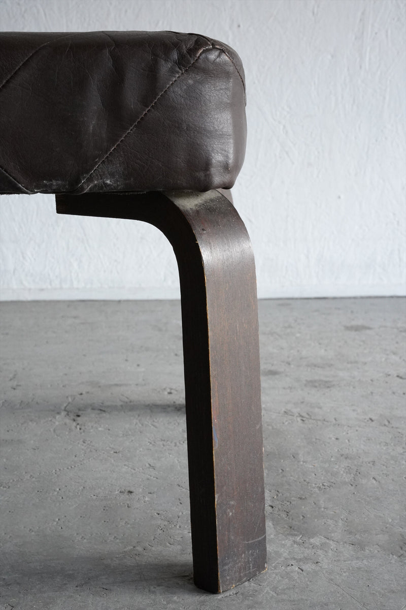 leather stool/ottoman<br> Vintage Osaka store