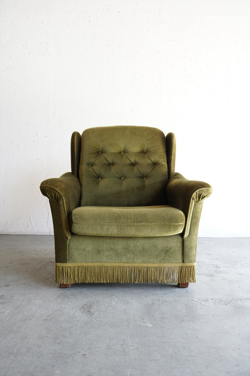 Velor lounge chair/1P sofa<br> vintage<br> Osaka store