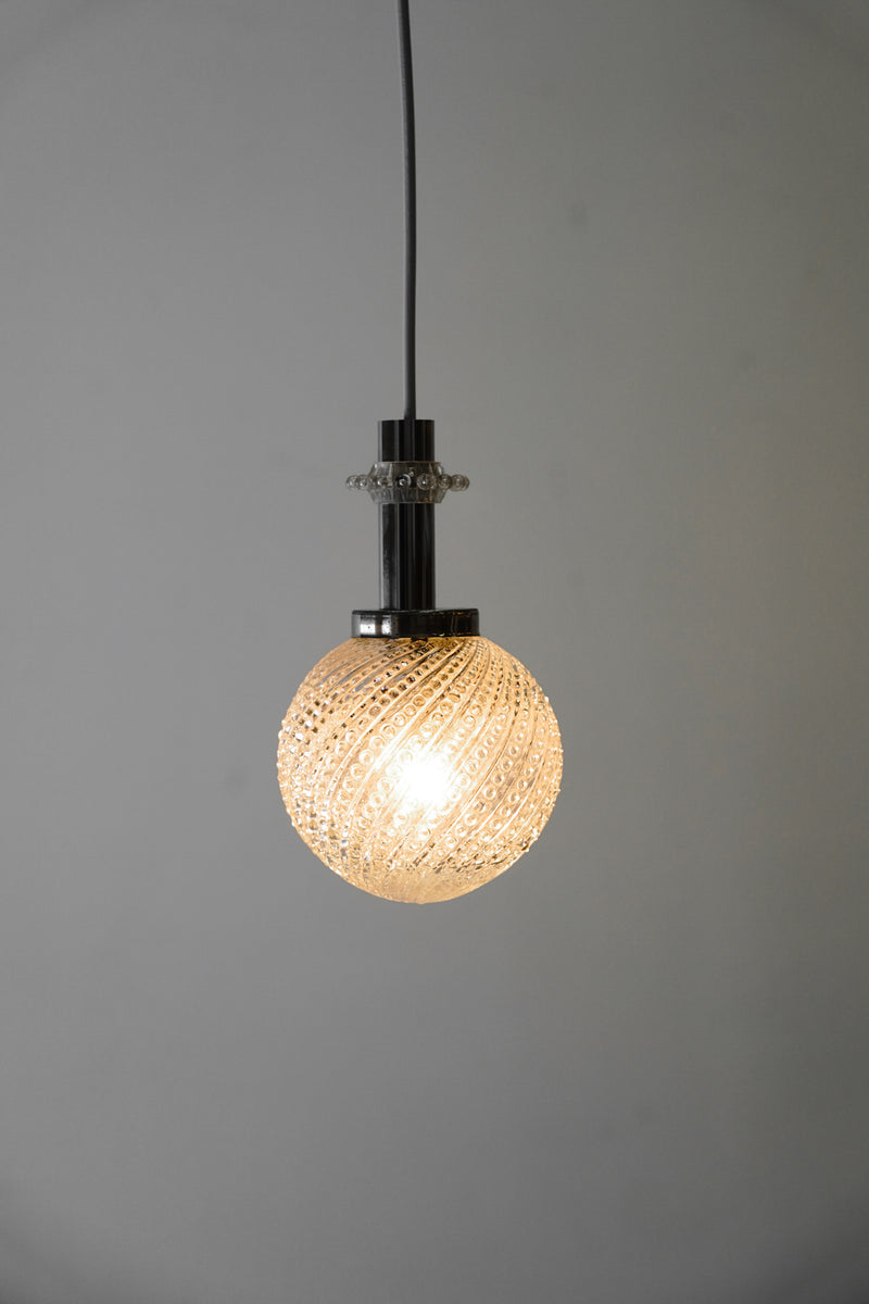 Cut glass x chrome pendant lamp<br> vintage osaka store