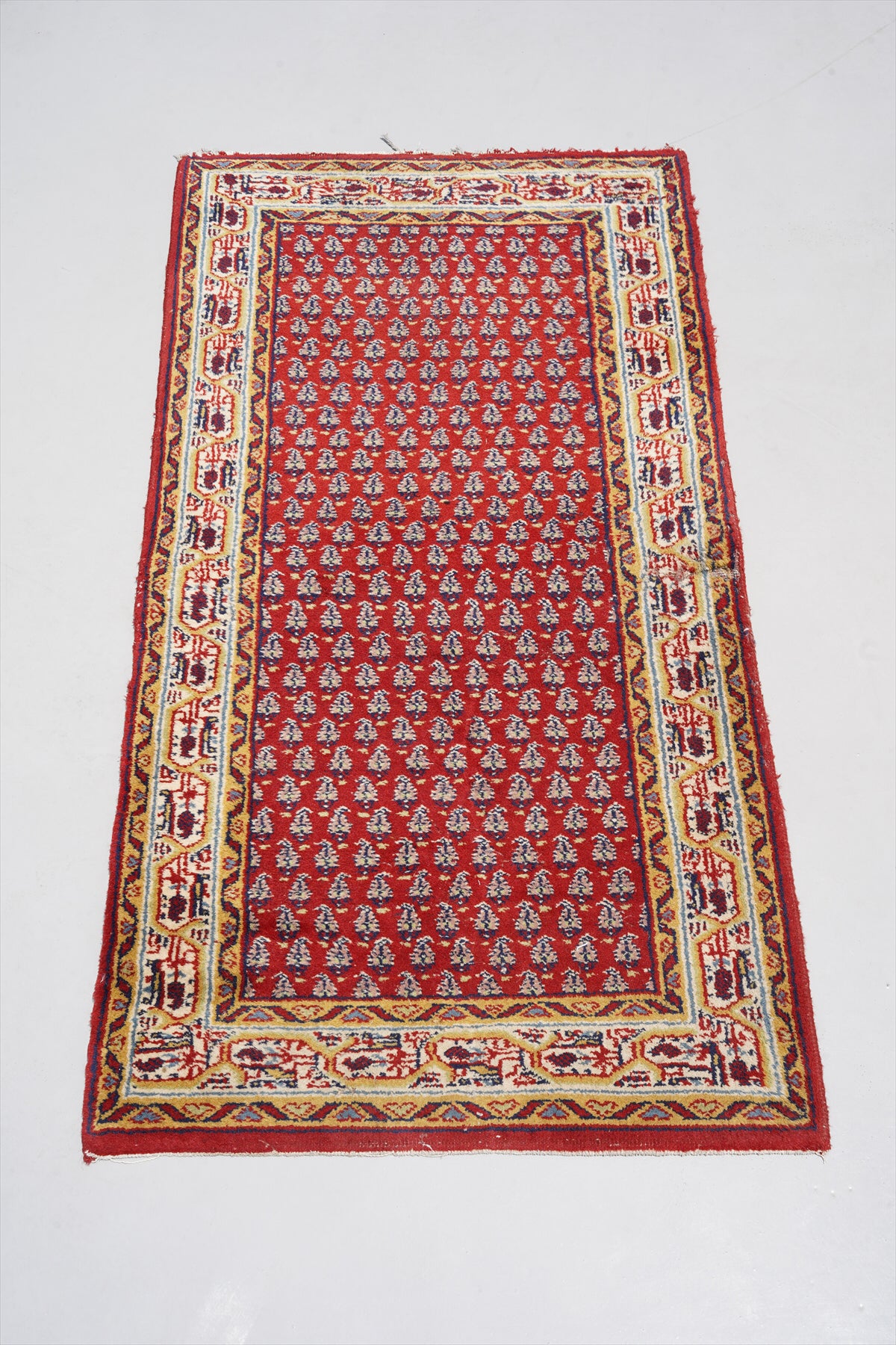 ヴィンテージラグ　トライバルデザイン ウールラグ 約 140×71cm トライバルラグ 140×73 (cm) 大阪店