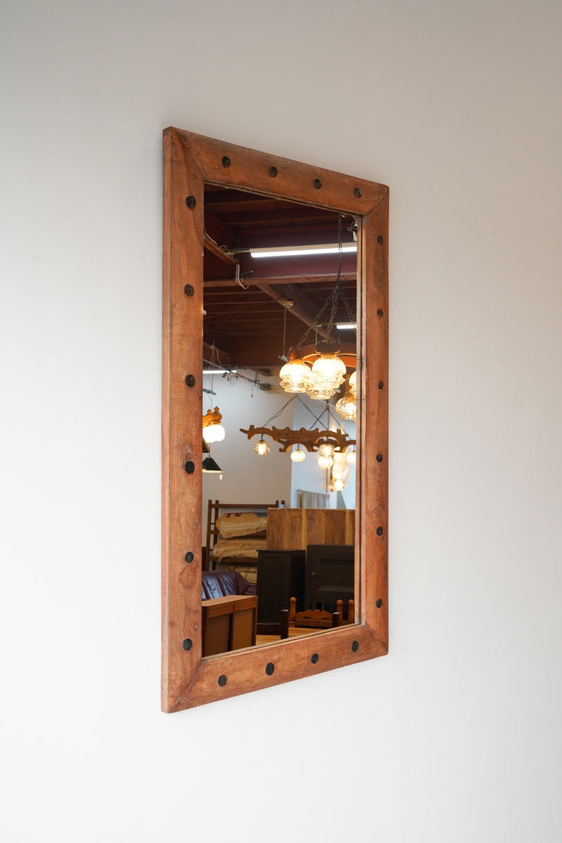 ウッド ウォールミラー<br>大和店 - ヴィンテージ SHARK ATTACK