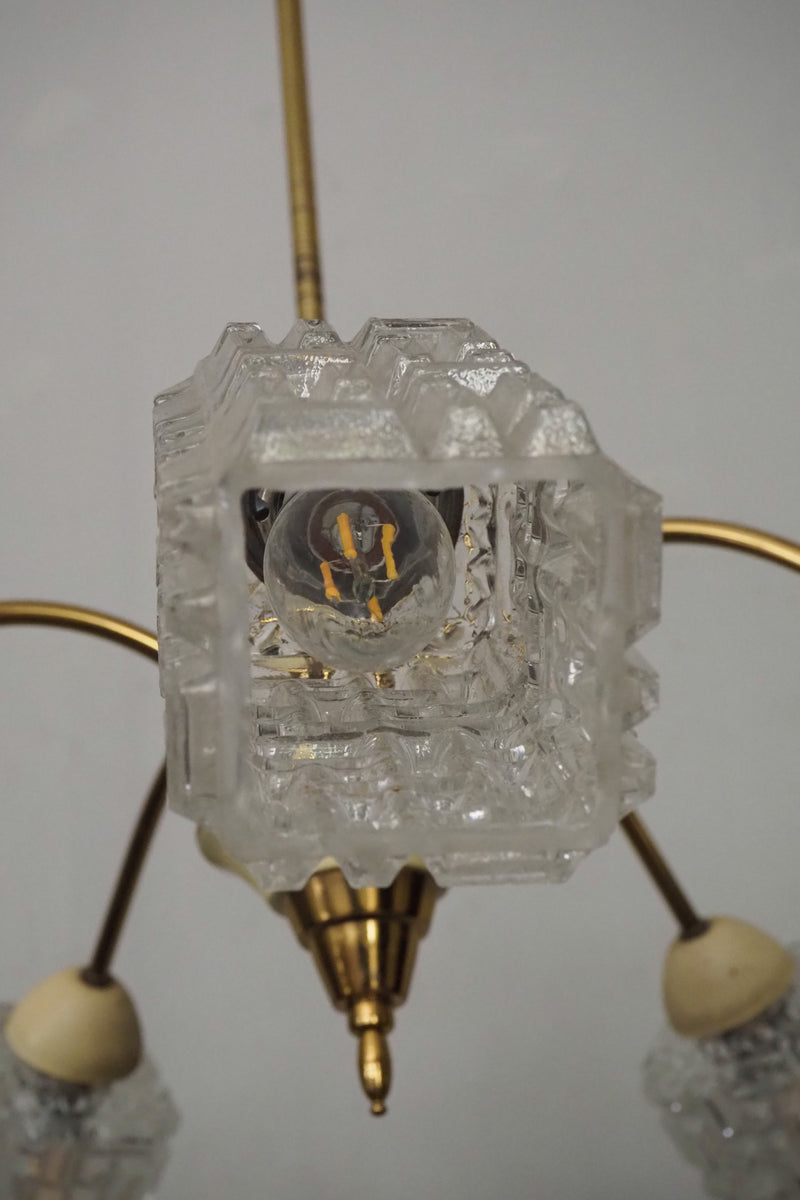 5 light design glass chandelier vintage Sendagaya