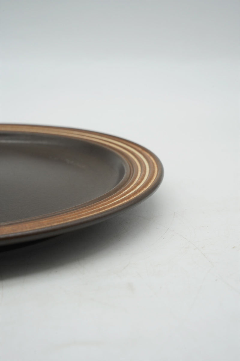 Brown Ceramic Plate Vintage Sendagaya Store