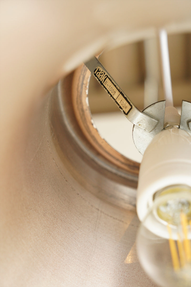 RAAK AMSTERDAM <br>"Ascot" カッパーシェード ペンダントランプ <br>1960's , Netherlands <br>大和店 , 大阪店, cerote antiques - ヴィンテージ SHARK ATTACK