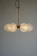 ６灯デザインガラスシャンデリア<br>1960’s , Czechoslovakia<br>大阪店 - ヴィンテージ SHARK ATTACK