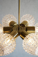 ６灯デザインガラスシャンデリア<br>1960’s , Czechoslovakia<br>大阪店 - ヴィンテージ SHARK ATTACK