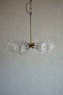 ６灯デザインガラスシャンデリア<br>1960’s , Czechoslovakia<br>大阪店 - ヴィンテージ SHARK ATTACK