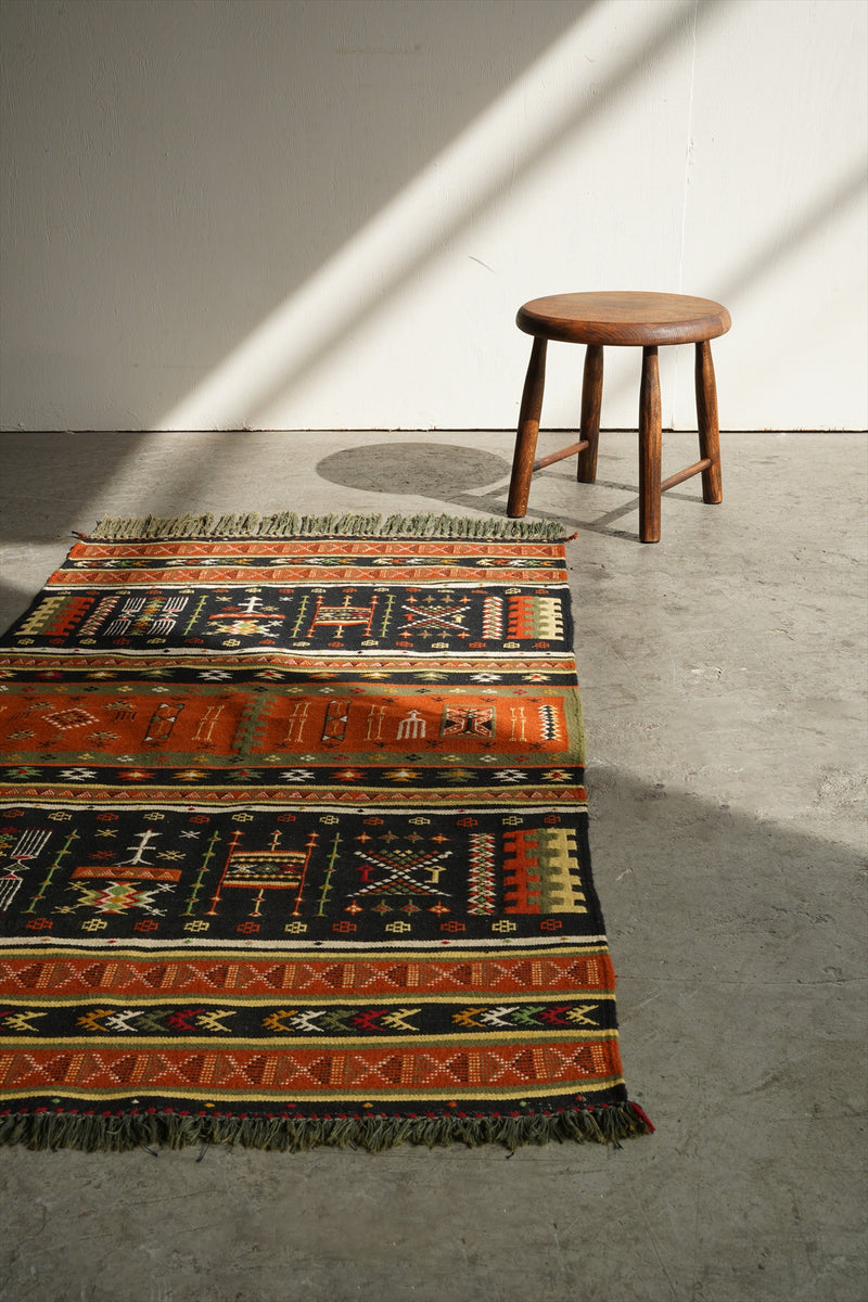 キリムラグ 154×80.5(cm) <br>大阪店 - ヴィンテージ SHARK ATTACK