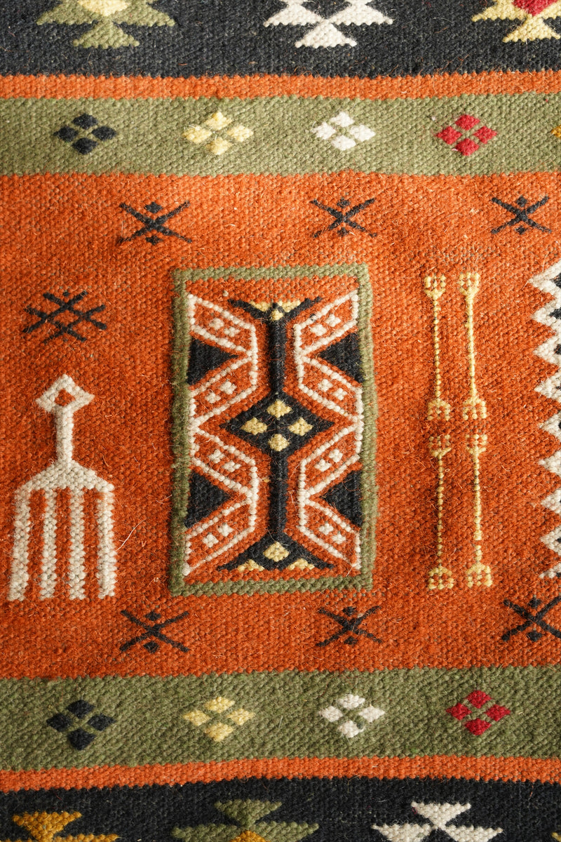 キリムラグ 154×80.5(cm) <br>大阪店 - ヴィンテージ SHARK ATTACK