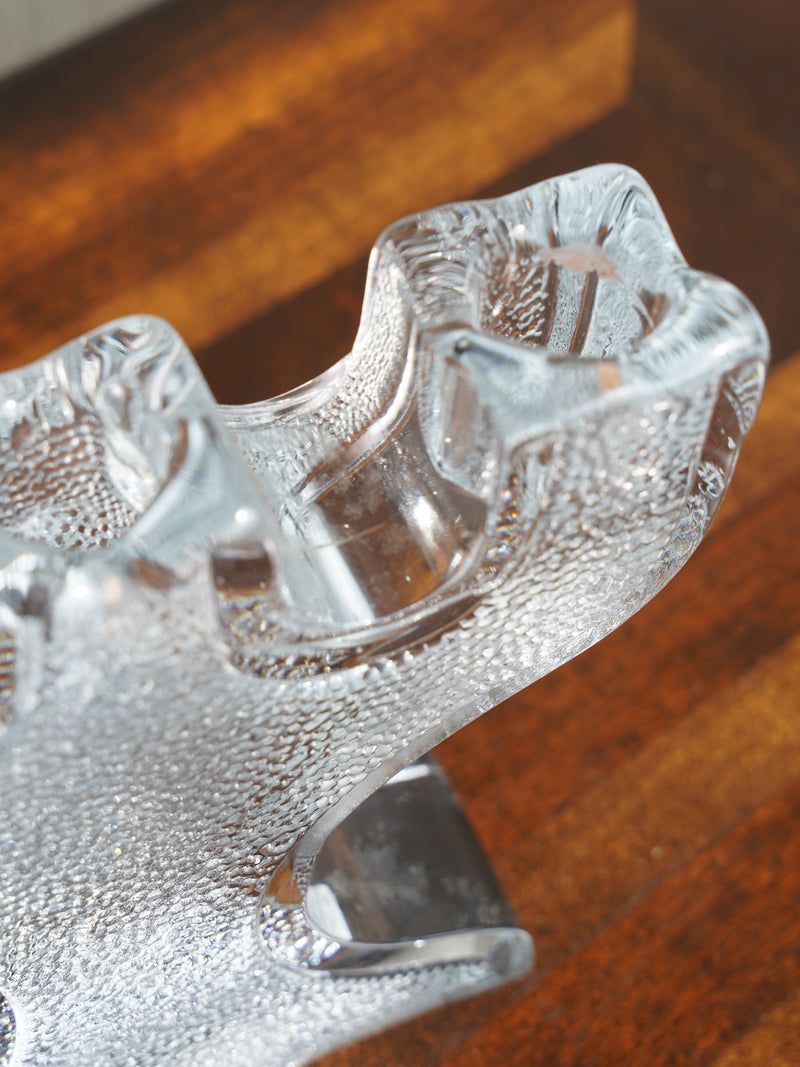 Nybro Glasbruk <br>ガラス キャンドルスタンド <br>Sweden <br>大阪店 - ヴィンテージ SHARK ATTACK