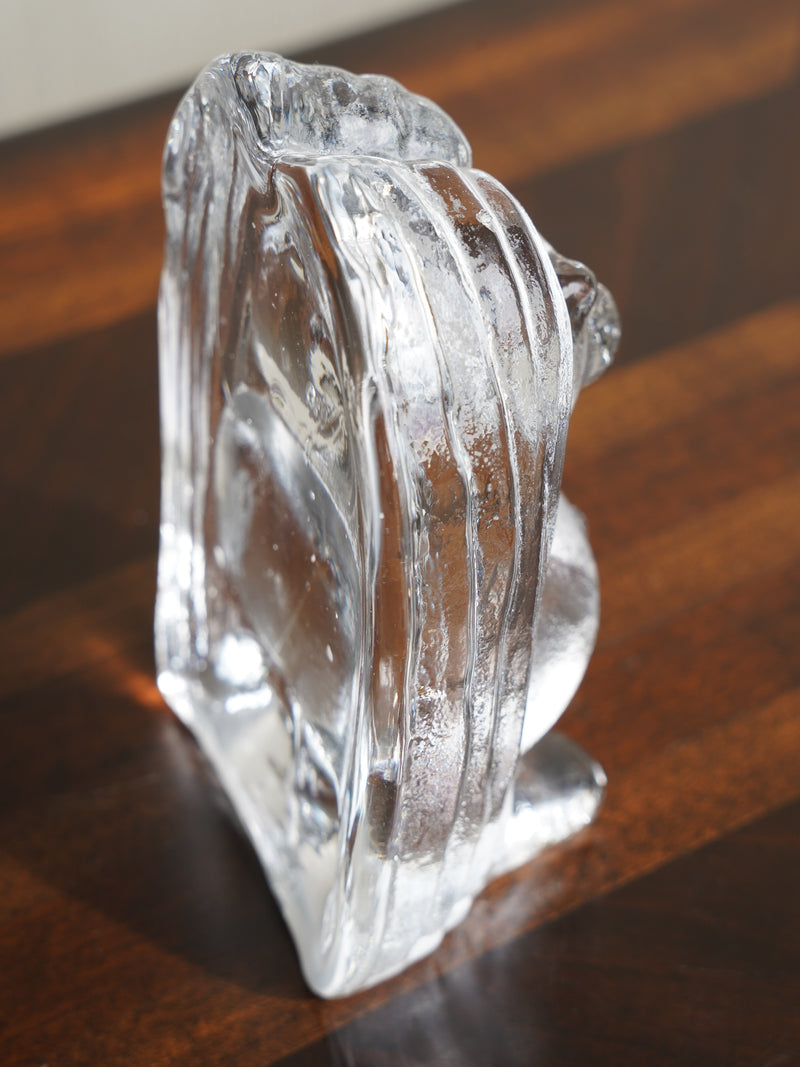 Bergdala Glasbruk <br>ガラス オブジェ (L) <br>1970's , Sweden <br>大阪店 - ヴィンテージ SHARK ATTACK