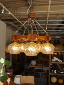 5灯 デザインガラスシャンデリア <br>1960's-1970's <br>大阪店 - ヴィンテージ SHARK ATTACK