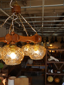 5灯 デザインガラスシャンデリア <br>1960's-1970's <br>大阪店 - ヴィンテージ SHARK ATTACK