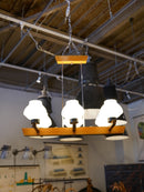 6灯 ガラスシャンデリア/ペンダントランプ <br>1960's-1970's , CzechSlovakia <br>大阪店 - ヴィンテージ SHARK ATTACK