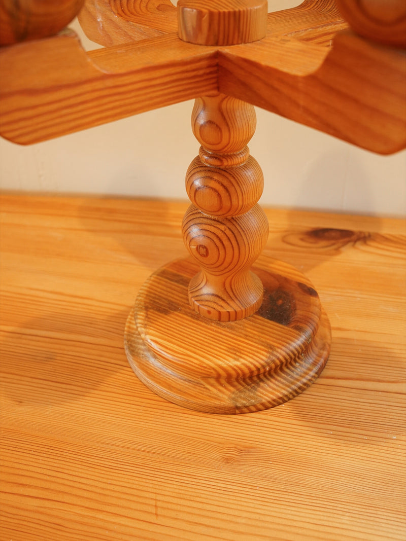 Smålandsslöjd Värnamo , Stig Johnsson<br>ウッド キャンドルホルダー <br>1970's , Sweden <br>大阪店 - ヴィンテージ SHARK ATTACK