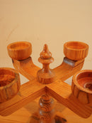 Smålandsslöjd Värnamo , Stig Johnsson<br>ウッド キャンドルホルダー <br>1970's , Sweden <br>大阪店 - ヴィンテージ SHARK ATTACK