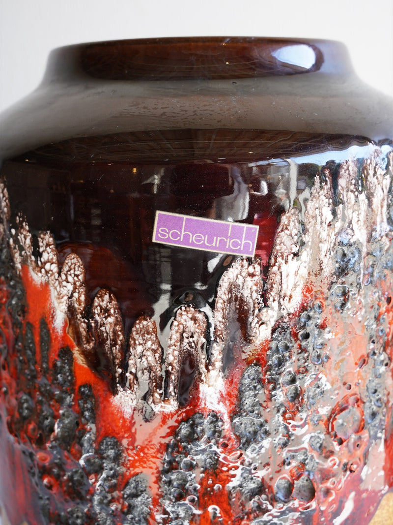 Scheurich 517/50 <br>Fat Lava <br>セラミック フラワーベース <br>1970's , West Germany <br>大阪店