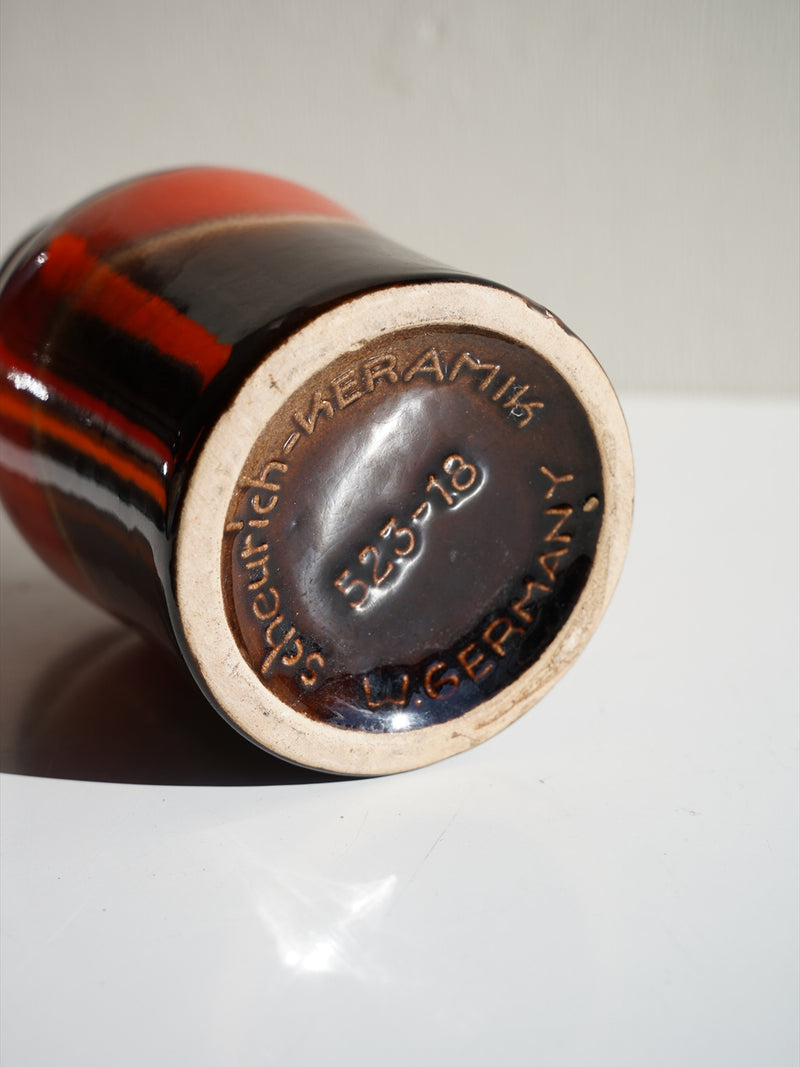 Scheurich 523/18 <br>セラミック フラワーベース <br>1960's-1970's , West Germany <br>大阪店