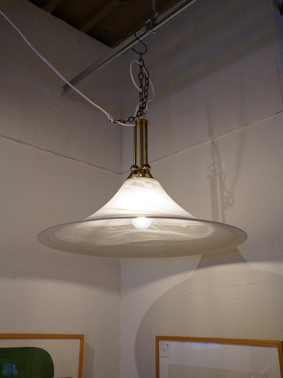 ガラス ペンダントランプ ヴィンテージ SHARK ATTACK